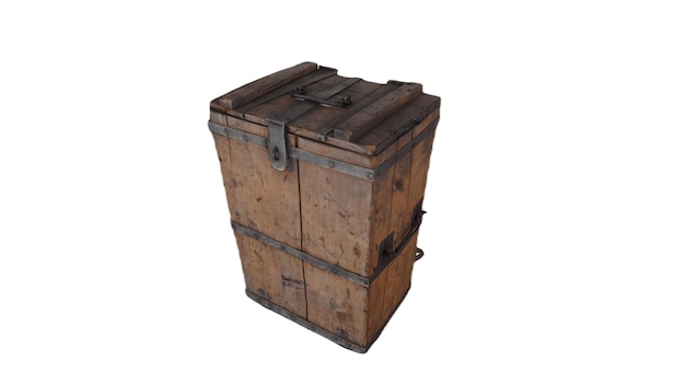 Una caja de madera de la compañía del ejército británico.