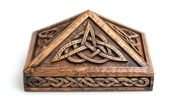 Caja de madera de diseño intrincado