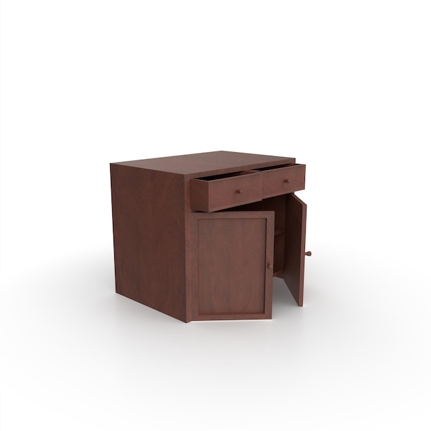 Caja de madera modelado 3d