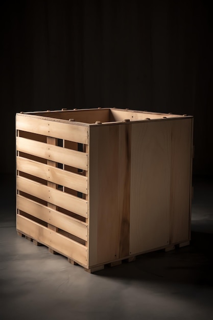 una caja de madera