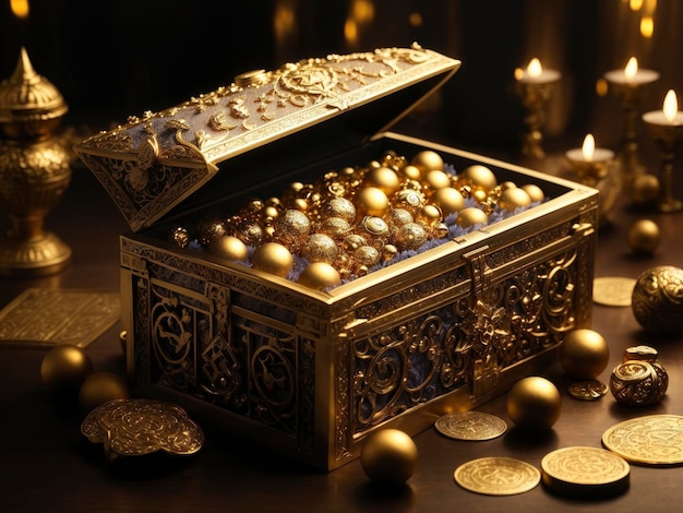 una caja de oro