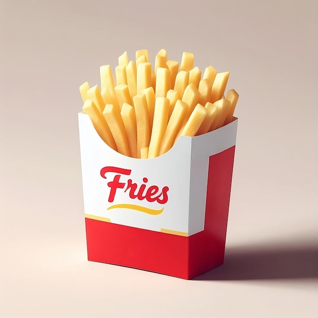 Una caja de papas fritas .