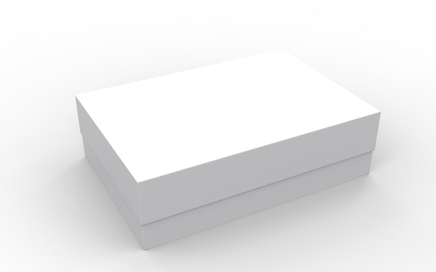 Foto caja de paquete de producto en blanco blanco