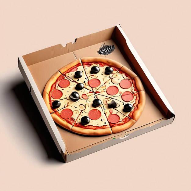 Foto una caja de pizza mockr mock