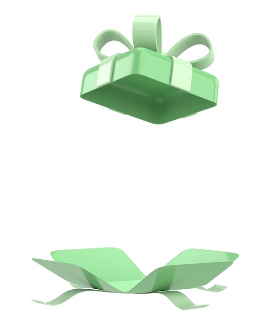 Caja de regalo abierta en 3D Ilustración de caja de regalo en 3D