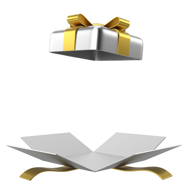 Caja de regalo abierta 3D Ilustración de caja de regalo 3D