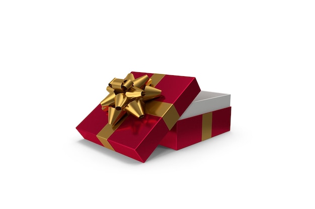 Caja de regalo abierta con lazo