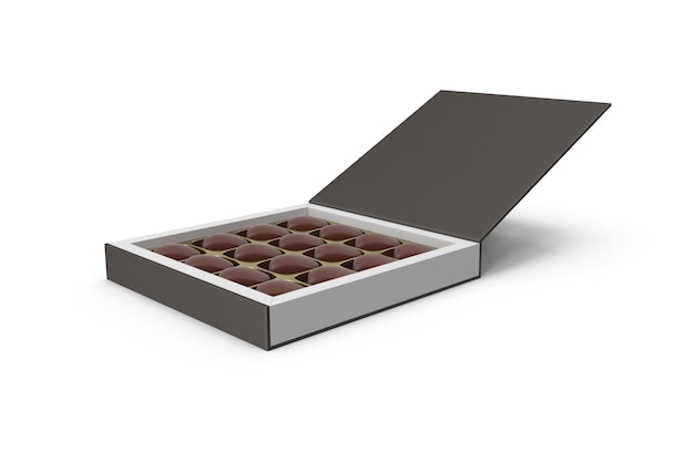 Caja de regalo con chocolate para el día de San Valentín