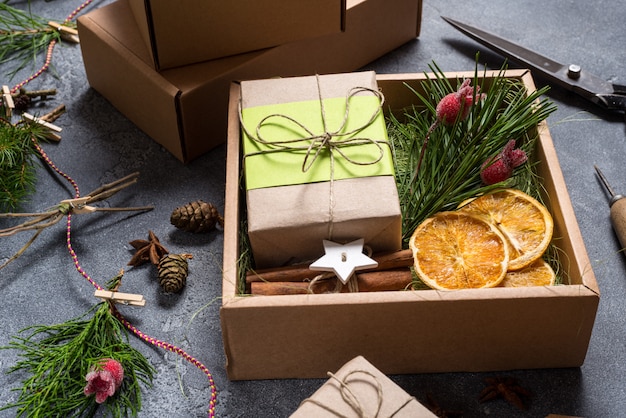 Caja de regalo, concepto de navidad