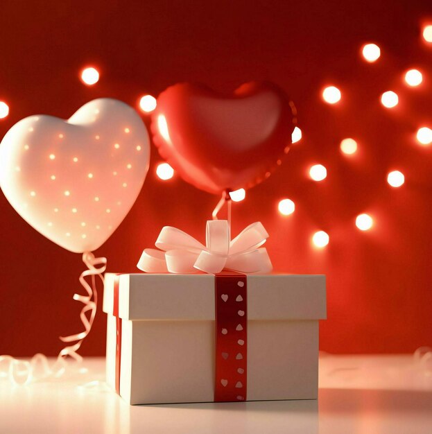 caja de regalo y corazón caja de regalo con corazones caja de Regalo con corazón
