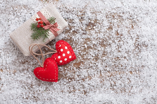 Caja de regalo y corazón