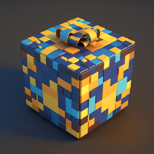 Caja de regalo creada por inteligencia artificial