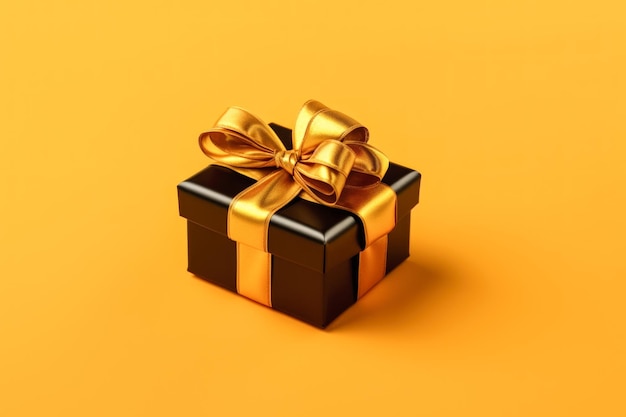 Caja de regalo dorada navideña para cumpleaños o regalo de Navidad con espacio para copiar