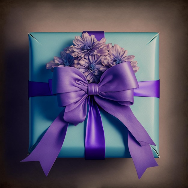 caja de regalo de flores