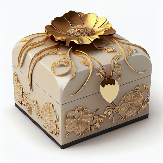 Caja de regalo de lujo con adornos
