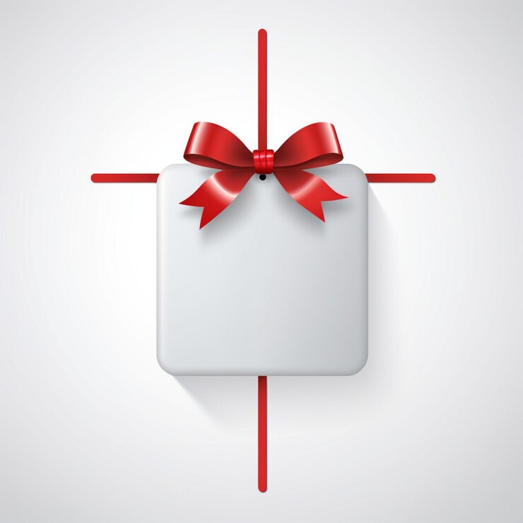 Caja de regalo minimalista colgante, letrero cuadrado redondeado, tarjeta de papel