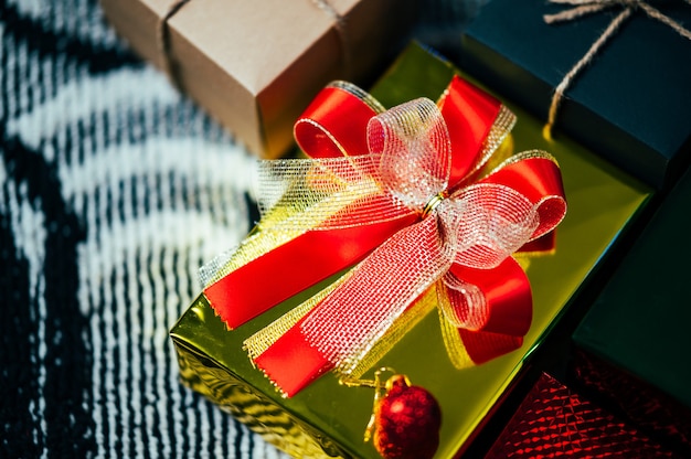 Caja de regalo para Navidad y año nuevo fondo de vacaciones