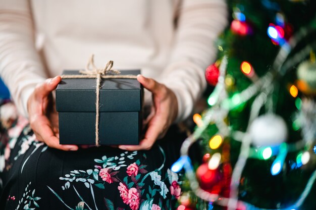 Caja de regalo para Navidad y año nuevo fondo de vacaciones