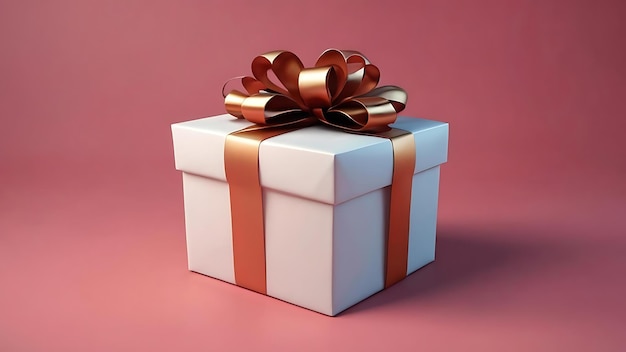 Caja de regalo de renderizado 3D con paquete de regalo de cinta