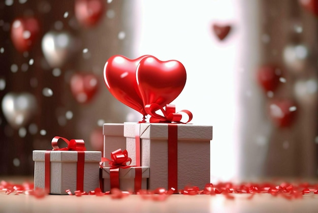 caja de regalo roja con corazón cajas de regalo de Navidad caja de regalos de Navidad
