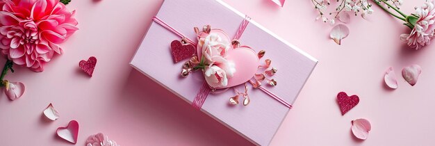 caja de regalo rosa romántica para el día de San Valentín