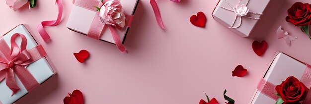 caja de regalo rosa romántica para el día de San Valentín