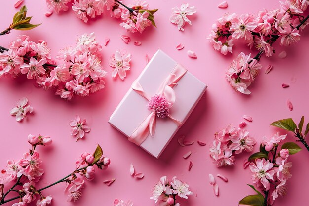 caja de regalo rosa romántica para el día de San Valentín