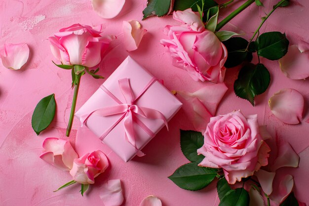 caja de regalo rosa romántica para el día de San Valentín