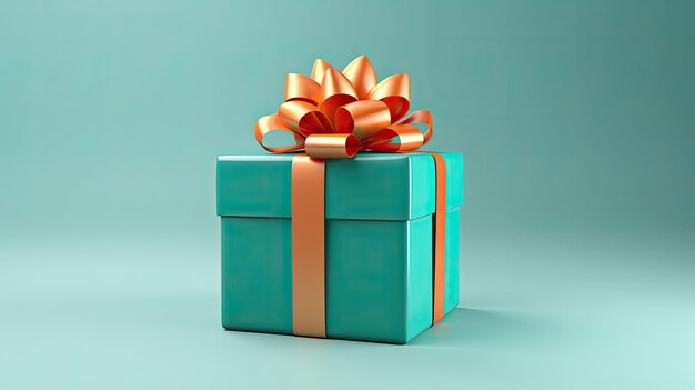Caja de regalo sobre un fondo limpio