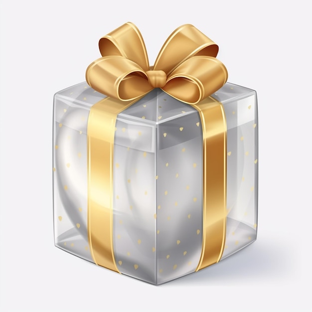 caja de regalo transparente elegante y limpia