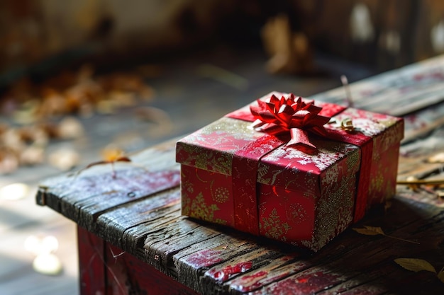 Una caja de regalos arrojada a un lado sin abrir y olvidada que refleja la falta de gratitud por los gestos cuidadosos