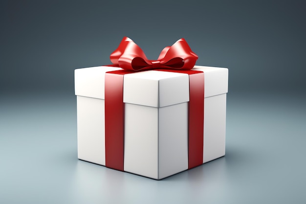caja de regalos en fondo gris imagen generada por IA