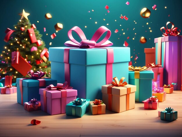 Caja de regalos de Navidad caja de sorpresas de vacaciones moderna
