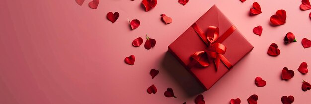 caja de regalos roja romántica para el día de San Valentín