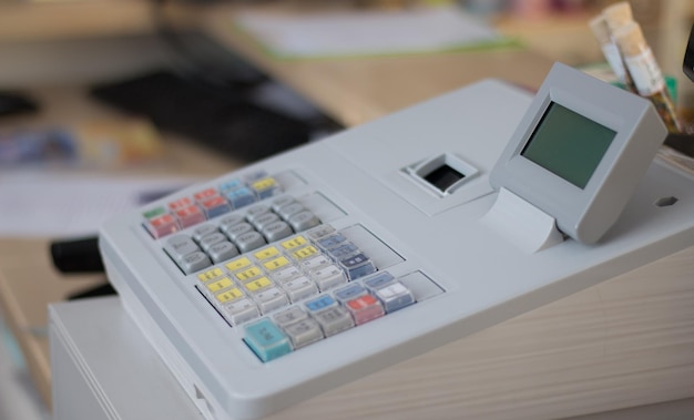 Caja registradora en una tienda