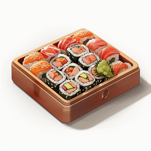 Una caja de sushi es una fiesta para los ojos y el paladar cuidadosamente dispuesta cuenta con una variedad de