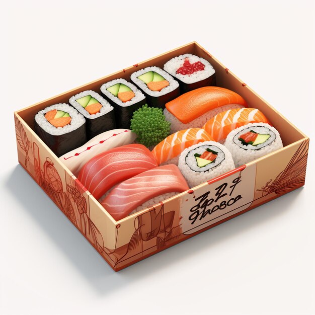 Una caja de sushi es una fiesta para los ojos y el paladar cuidadosamente dispuesta cuenta con una variedad de