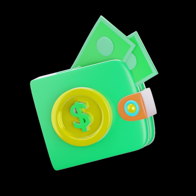 una caja verde con un signo de dólar en ella que dice dólar