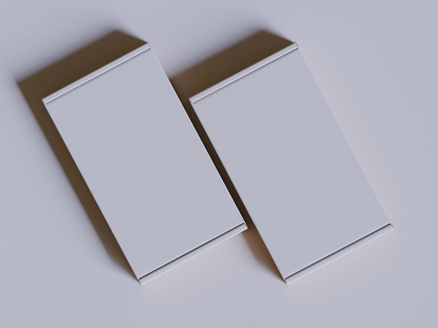 Cajas de cartón blancas para regalos Ilustración de renderizado en 3D