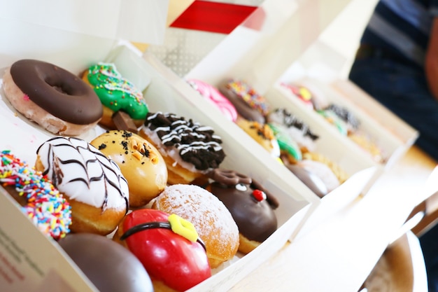 Cajas de Donas de Navidad con temas