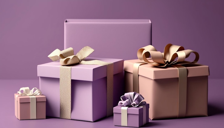 Cajas de regalo artesanales Maqueta plana Lay Ai generativo