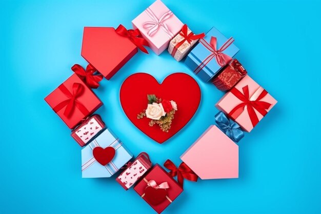 Cajas de regalo cajas de regalo en cajas de regalos de Navidad en forma de corazón