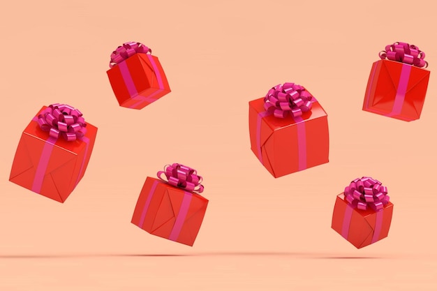 Cajas de regalo rojo