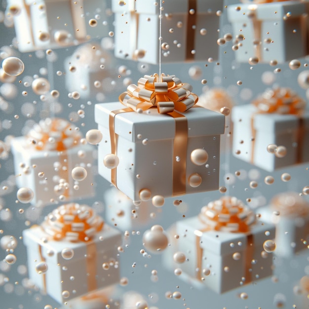 Cajas de regalos de cumpleaños en 3D