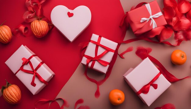 Foto cajas de regalos para el día de san valentín