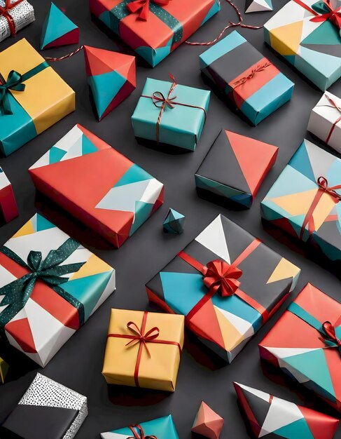 Cajas de regalos vibrantes con IA generativa