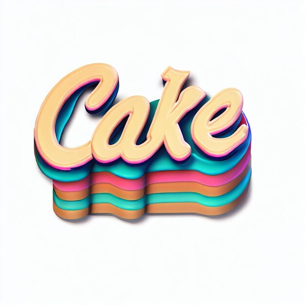 Cake 3D-Text-Effekt