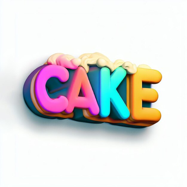 Foto cake 3d-text-effekt