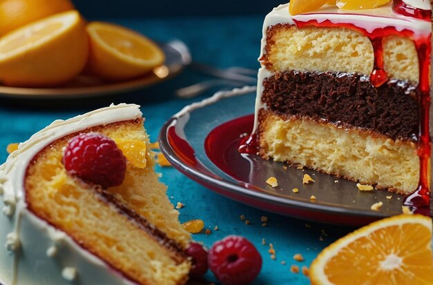 Cake Slicing Nahaufnahmen, die feuchte Innenräume erfassen