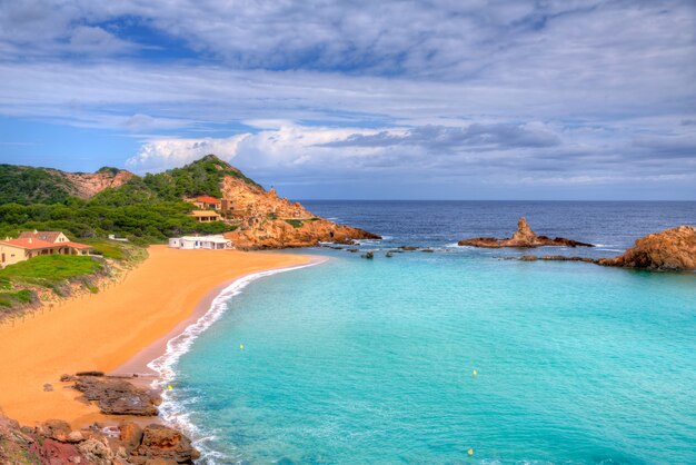 Cala Pregonda en Menorca en las islas Baleares